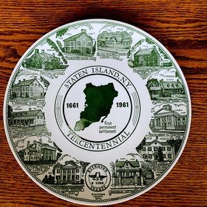 Staten Island Tercentennial 1961 Historical Plate